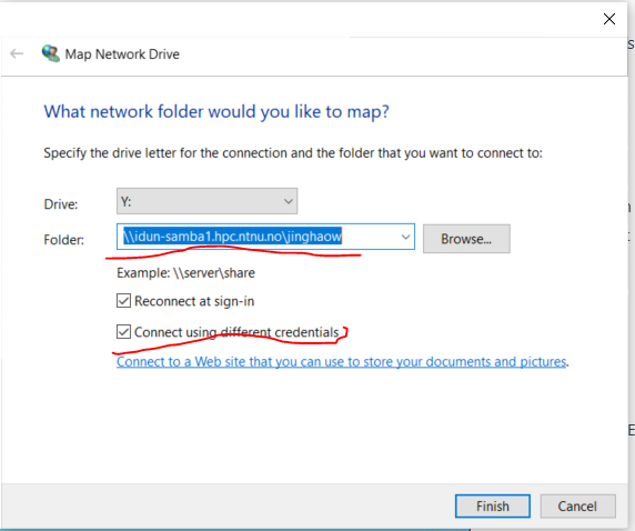 Map network drive